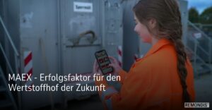 Bild einer Mitarbeiter, repräsentativ für die digitale Innovation im Wertstoffhof